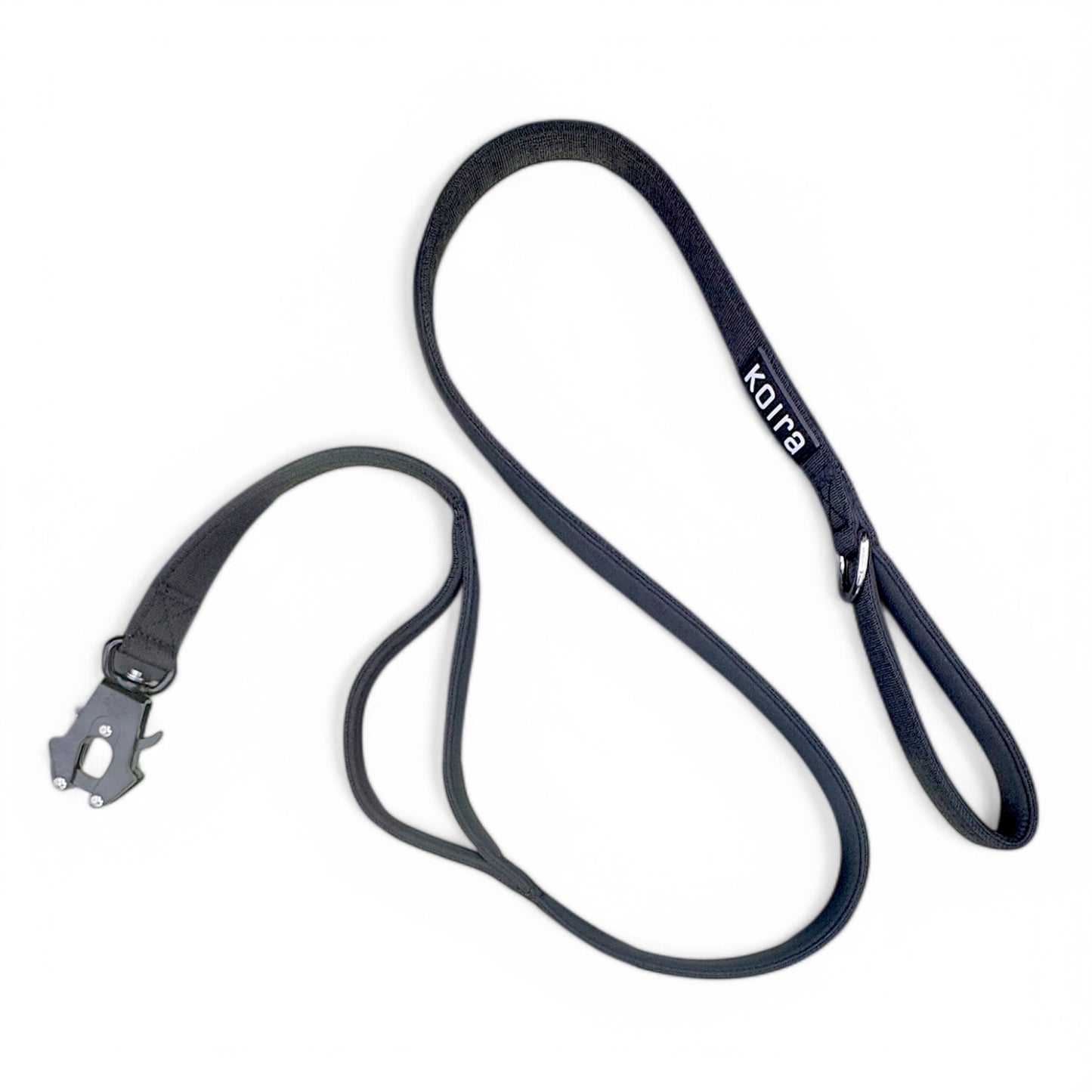 Black Dual-Handle 5 ft Dog Leash