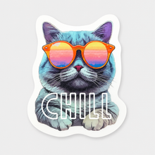 Chill Cat Vinyl Sticker