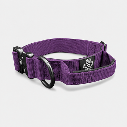Purple Tactical Style Dog Collar