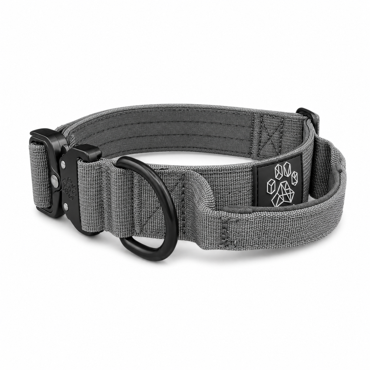 Gray Tactical Style Dog Collar