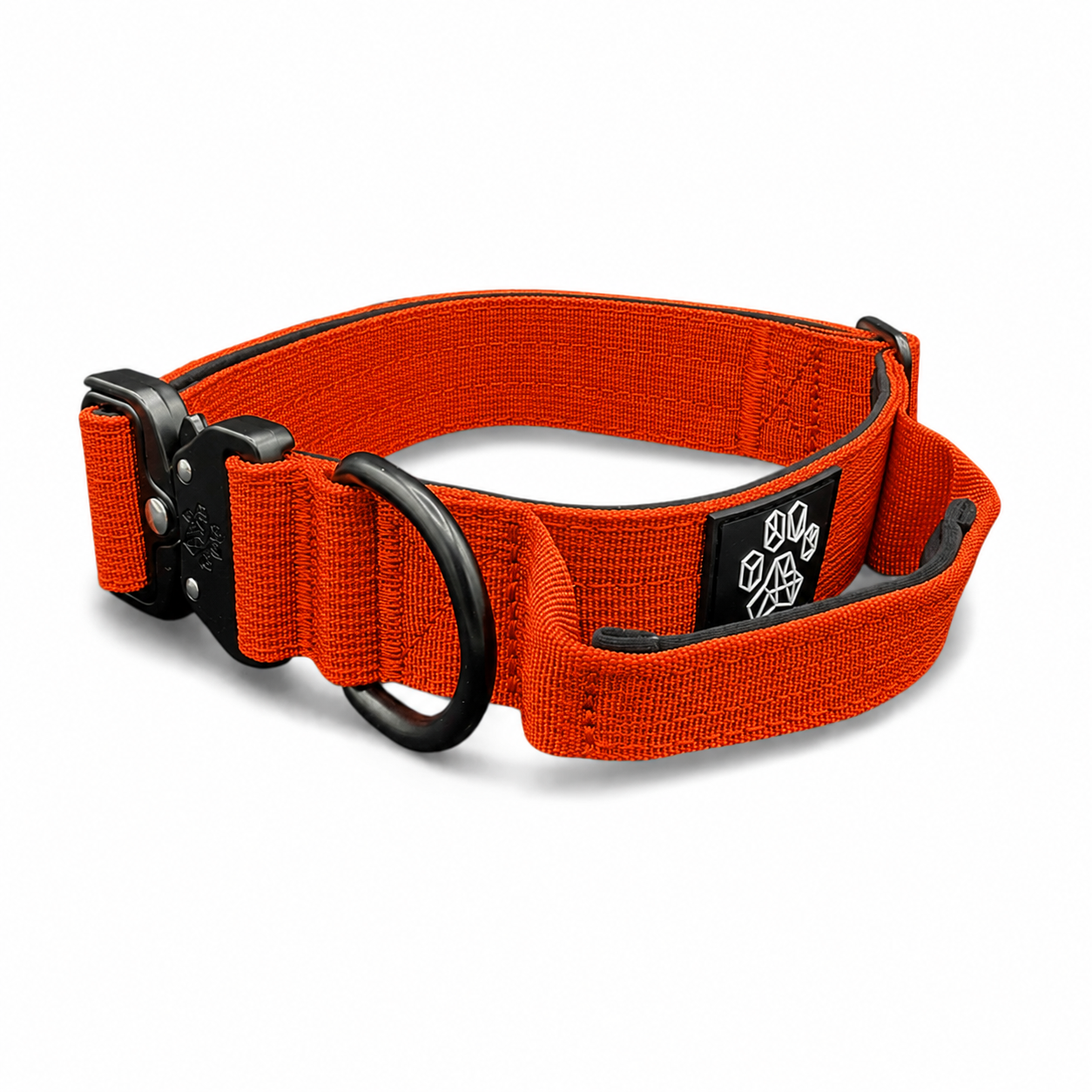 Orange Tactical Style Dog Collar