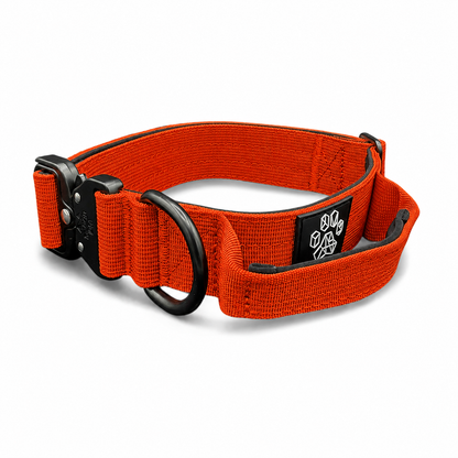 Orange Tactical Style Dog Collar