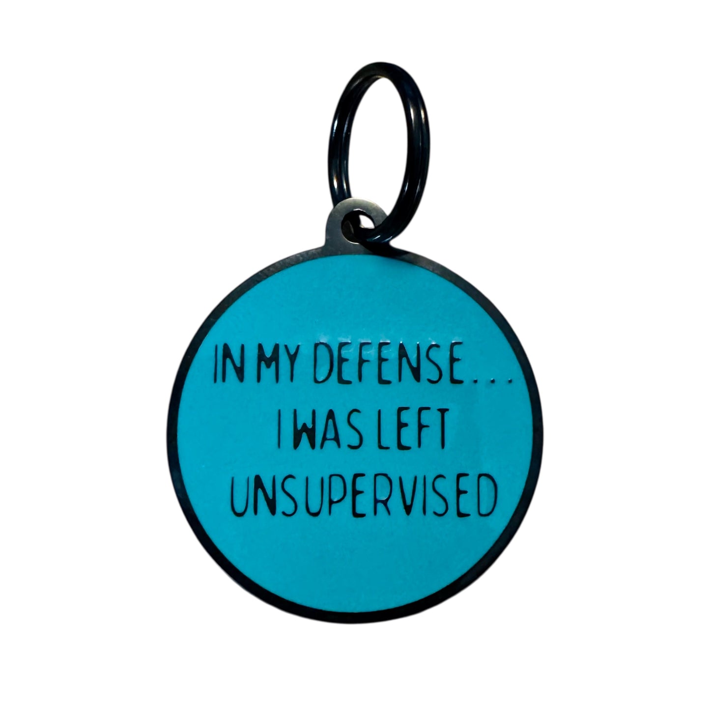 In My Defense… I Was Left Unsupervised Dog ID Tag