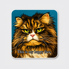 This Is My Happy Face Cat Sticker