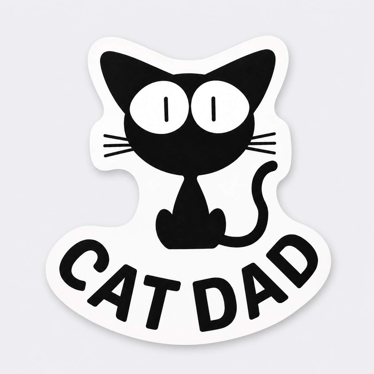 Cat Dad Vinyl Sticker