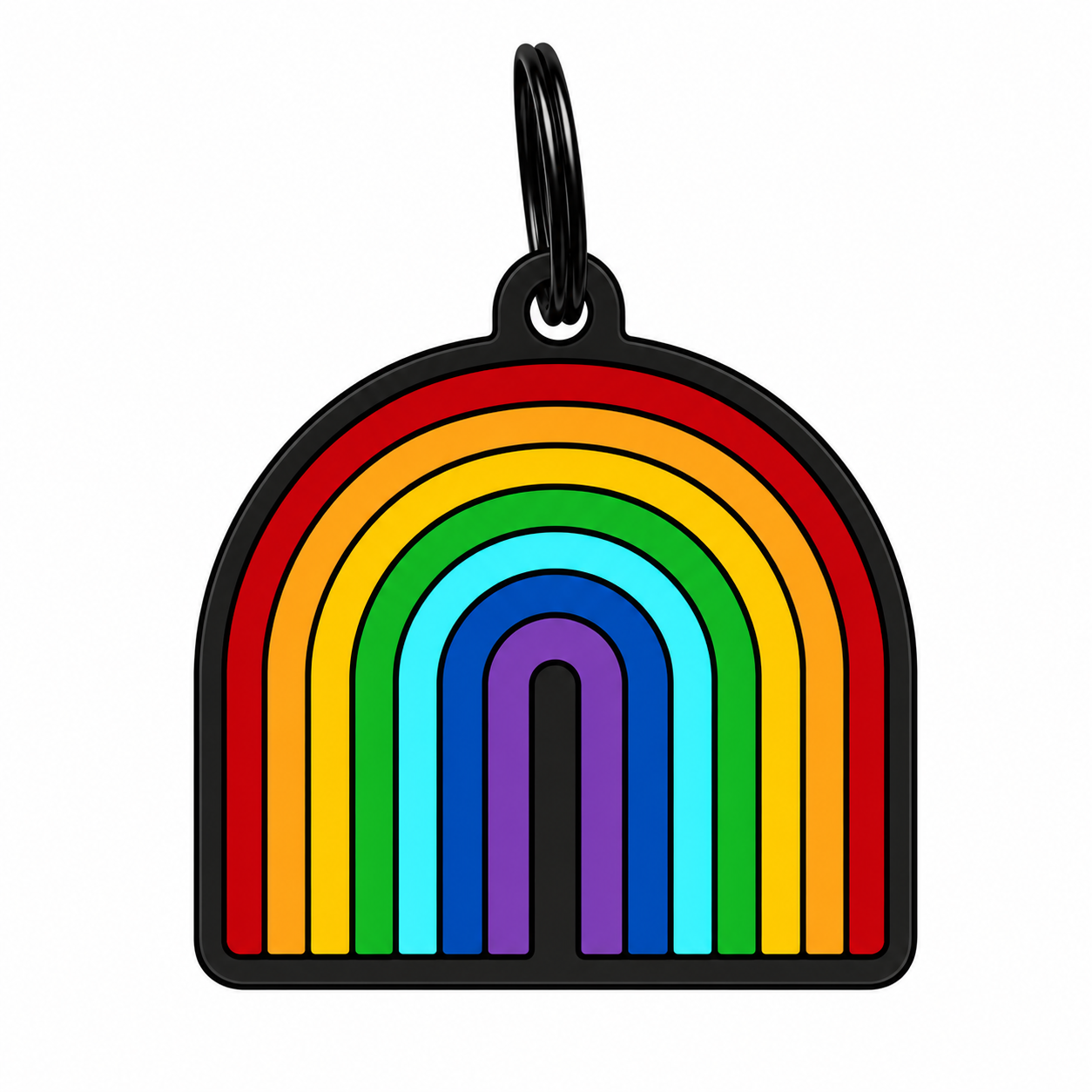 Rainbow Dog ID Tag