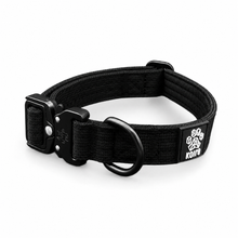 Durable Black Nylon Dog Collar with Metal Buckle