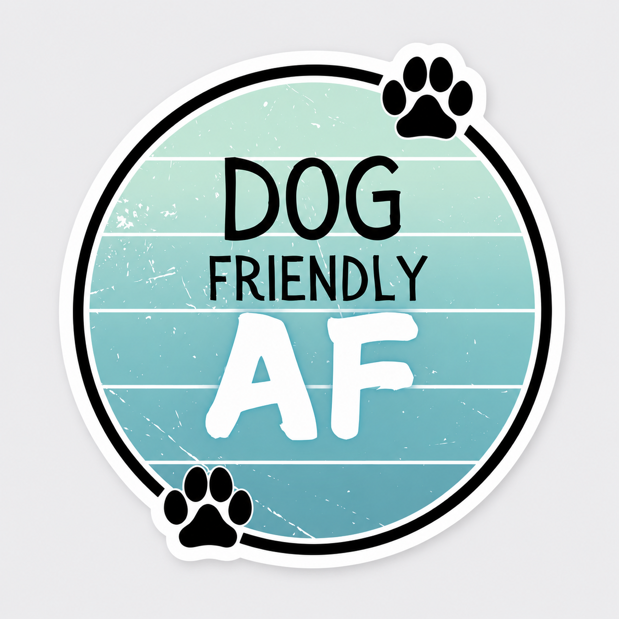 Dog Friendly AF Vinyl Sticker