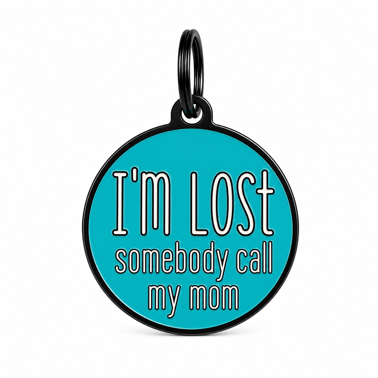 I’m Lost, Somebody Call My Mom Blue Dog ID Tag